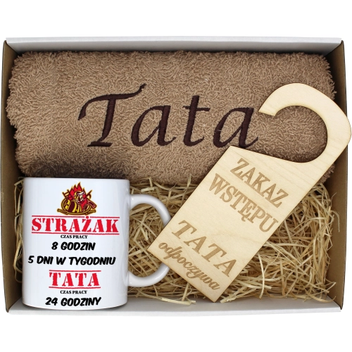 PREZENT DZIEŃ OJCA RĘCZNIK KUBEK TATA TATY OJCIEC