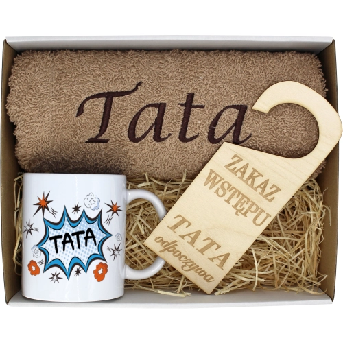 PREZENT DZIEŃ OJCA RĘCZNIK KUBEK TATA TATY OJCIEC
