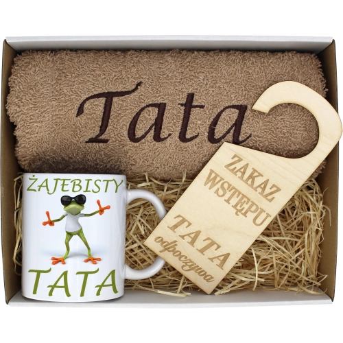 PREZENT DZIEŃ OJCA RĘCZNIK KUBEK TATA TATY OJCIEC
