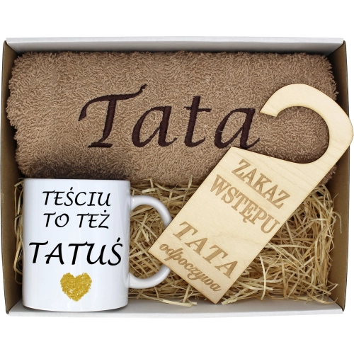 PREZENT DZIEŃ OJCA RĘCZNIK KUBEK TATA TATY OJCIEC