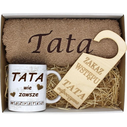 PREZENT DZIEŃ OJCA RĘCZNIK KUBEK TATA TATY OJCIEC