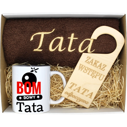 PREZENT DZIEŃ OJCA RĘCZNIK KUBEK TATA TATY OJCIEC