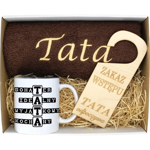 PREZENT DZIEŃ OJCA RĘCZNIK KUBEK TATA TATY OJCIEC