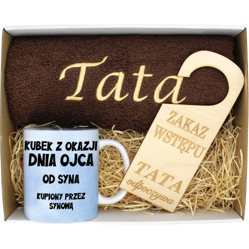 PREZENT DZIEŃ OJCA RĘCZNIK KUBEK TATA TATY OJCIEC
