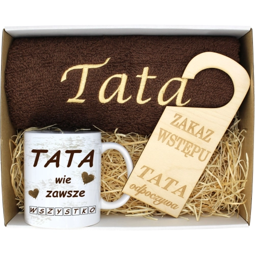 PREZENT DZIEŃ OJCA RĘCZNIK KUBEK TATA TATY OJCIEC