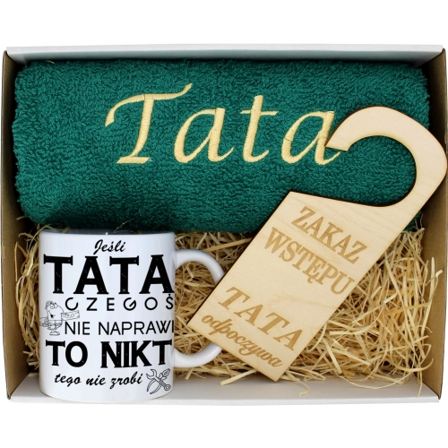 PREZENT DZIEŃ OJCA RĘCZNIK KUBEK TATA TATY OJCIEC