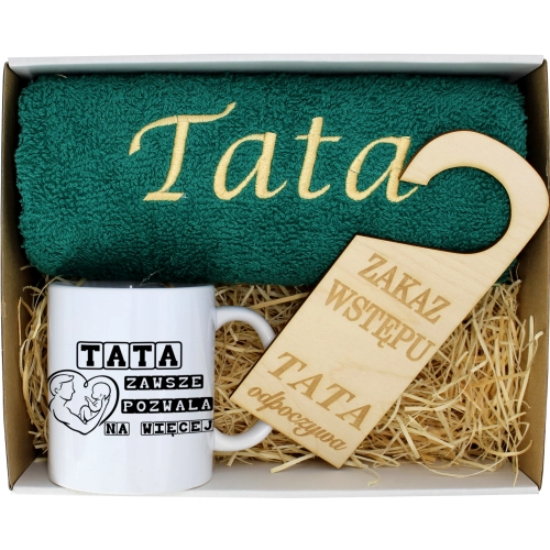 PREZENT DZIEŃ OJCA RĘCZNIK KUBEK TATA TATY OJCIEC