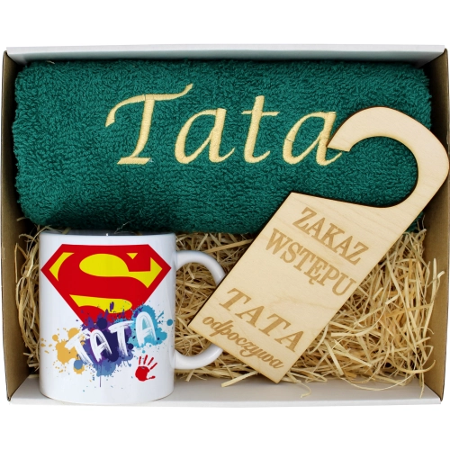 PREZENT DZIEŃ OJCA RĘCZNIK KUBEK TATA TATY OJCIEC