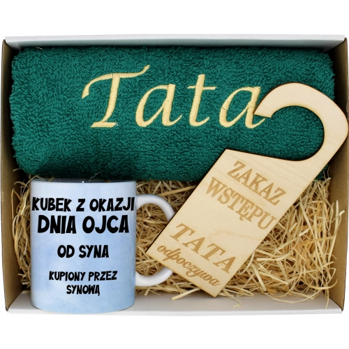 PREZENT DZIEŃ OJCA RĘCZNIK KUBEK TATA TATY OJCIEC