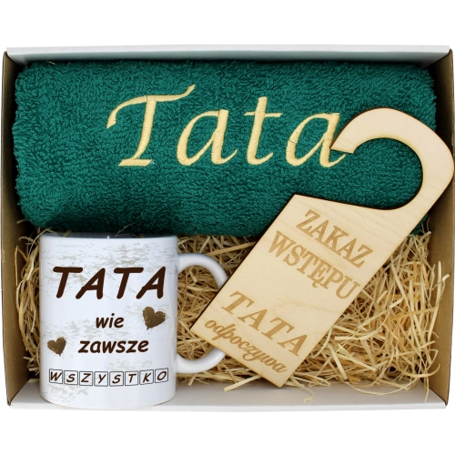 PREZENT DZIEŃ OJCA RĘCZNIK KUBEK TATA TATY OJCIEC