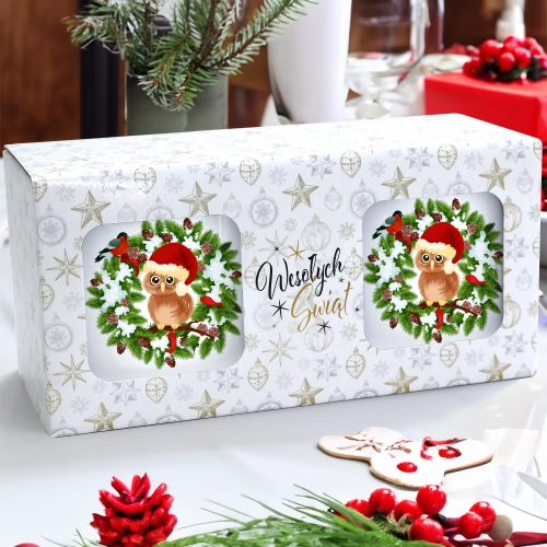 ŚWIĄTECZNY KOMPLET KUBKÓW 330ml NA PREZENT MIKOŁAJ ZESTAW W PUDEŁKU DRUK