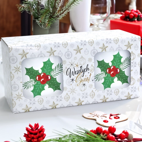 ŚWIĄTECZNY KOMPLET KUBKÓW 330ml NA PREZENT MIKOŁAJ ZESTAW W PUDEŁKU DRUK