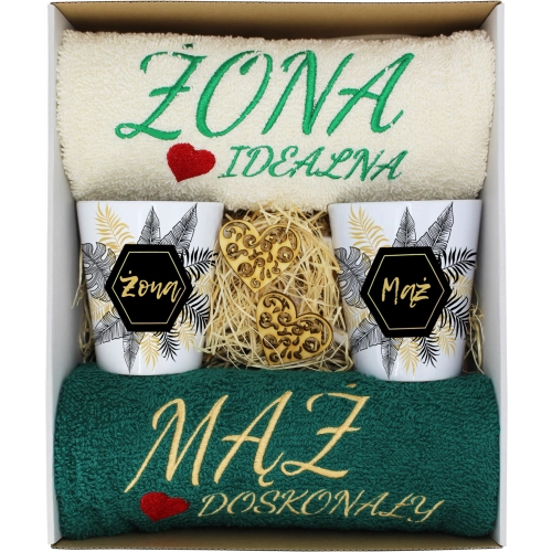 PREZENT ŚLUB ŻONA MĄŻ ROCZNICA RĘCZNIKI KUBKI