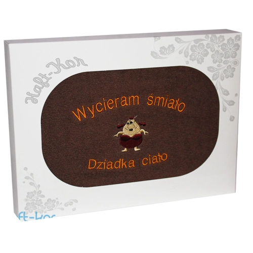 RĘCZNIK Z HAFTEM DZIEŃ DZIADKA 70x140 NA PREZENT