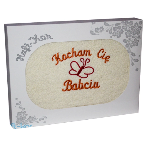 RĘCZNIK Z HAFTEM DLA DZIEŃ BABCI 70x140 NA PREZENT