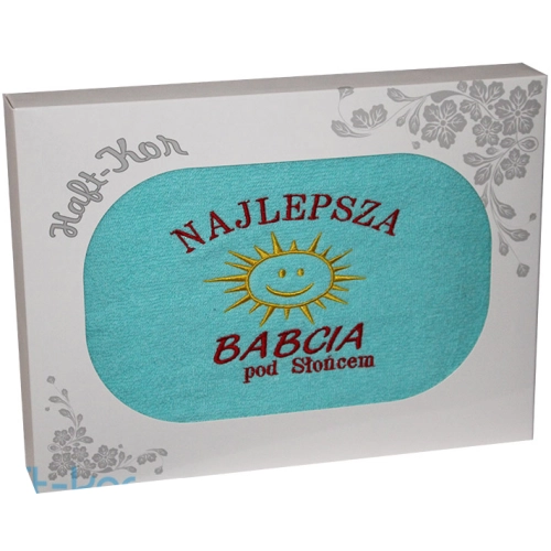 RĘCZNIK Z HAFTEM DLA DZIEŃ BABCI 70x140 NA PREZENT