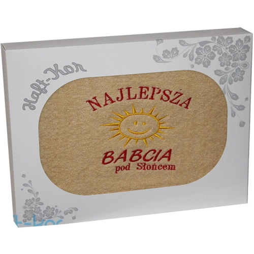 RĘCZNIK Z HAFTEM DLA DZIEŃ BABCI 70x140 NA PREZENT