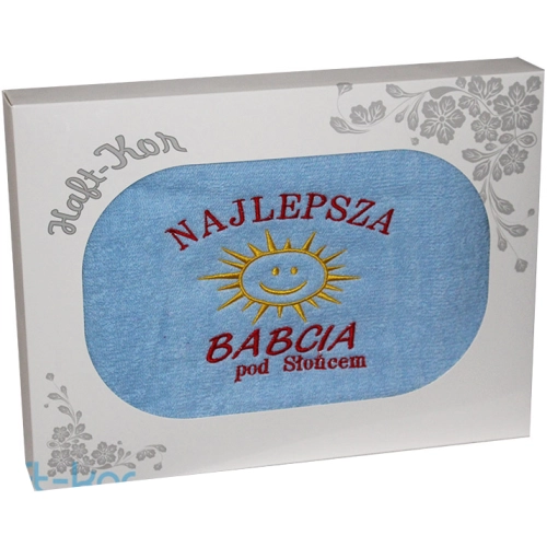 RĘCZNIK Z HAFTEM DLA DZIEŃ BABCI 70x140 NA PREZENT