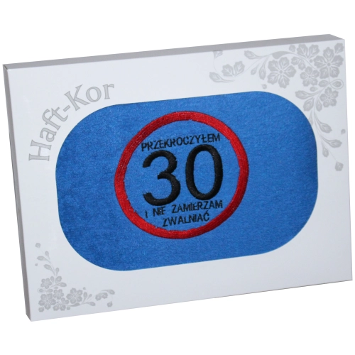 RĘCZNIK 70x140 Z HAFTEM NA PREZENT 30 URODZINY