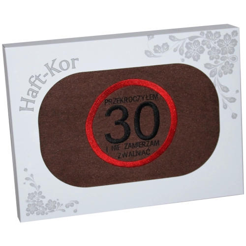 RĘCZNIK 70x140 Z HAFTEM NA PREZENT 30 URODZINY