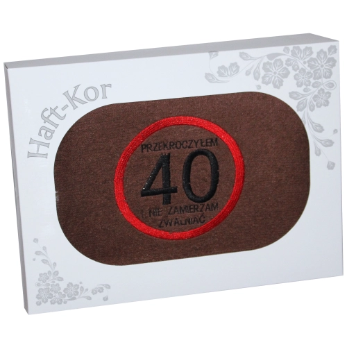 RĘCZNIK 70x140 Z HAFTEM NA PREZENT 40 URODZINY