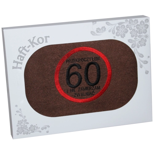 RĘCZNIK 70x140 Z HAFTEM NA PREZENT 60 URODZINY