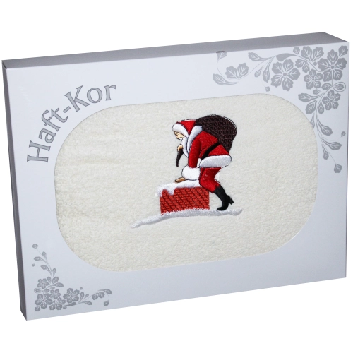 RĘCZNIK 70x140 Z HAFTEM NA PREZENT MIKOŁAJ ŚWIĘTA