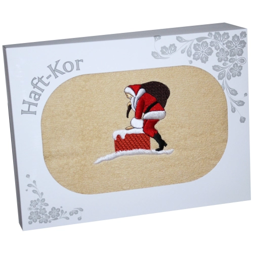 RĘCZNIK 70x140 Z HAFTEM NA PREZENT MIKOŁAJ ŚWIĘTA