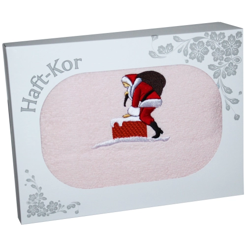 RĘCZNIK 70x140 Z HAFTEM NA PREZENT MIKOŁAJ ŚWIĘTA