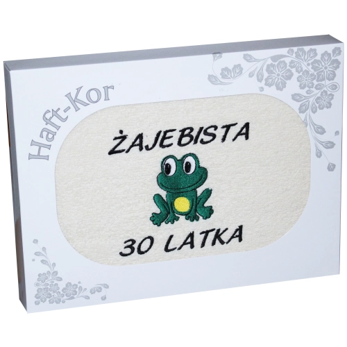 RĘCZNIK 70x140 Z HAFTEM NA PREZENT 30 URODZINY