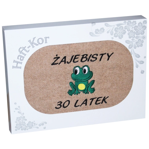 RĘCZNIK 70x140 Z HAFTEM NA PREZENT 30 URODZINY