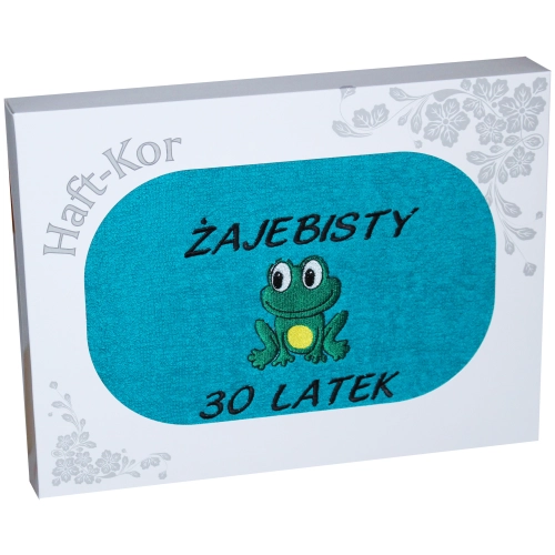 RĘCZNIK 70x140 Z HAFTEM NA PREZENT 30 URODZINY