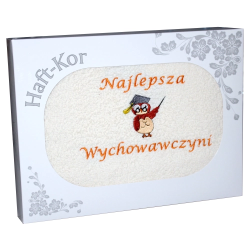 RĘCZNIK 70x140 Z HAFTEM PREZENT DZIEŃ NAUCZYCIELA