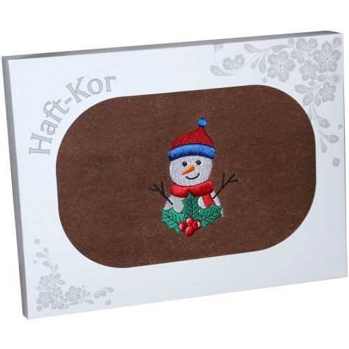 RĘCZNIK 70x140 Z HAFTEM NA PREZENT BAŁWAN ŚWIĘTA