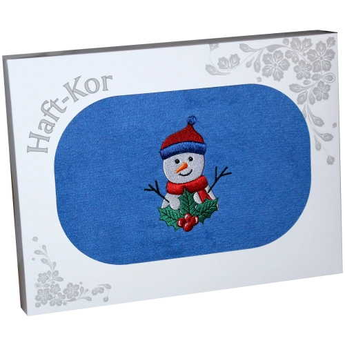 RĘCZNIK 70x140 Z HAFTEM NA PREZENT BAŁWAN ŚWIĘTA