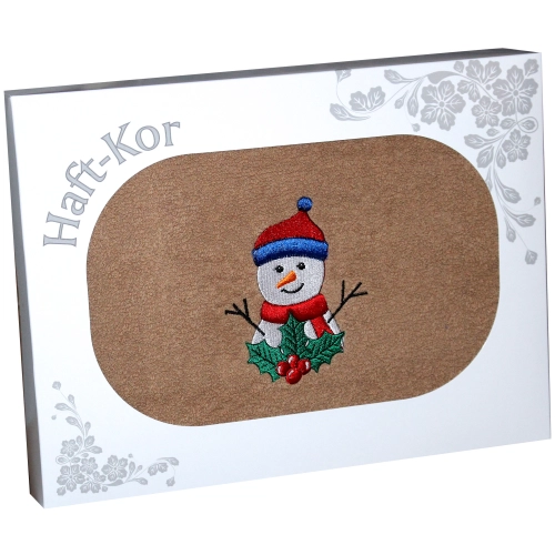 RĘCZNIK 70x140 Z HAFTEM NA PREZENT BAŁWAN ŚWIĘTA