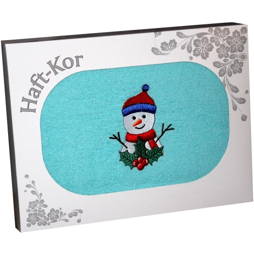 RĘCZNIK 70x140 Z HAFTEM NA PREZENT BAŁWAN ŚWIĘTA