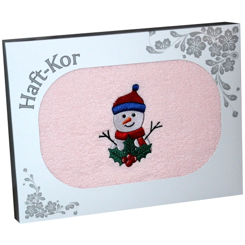 RĘCZNIK 70x140 Z HAFTEM NA PREZENT BAŁWAN ŚWIĘTA