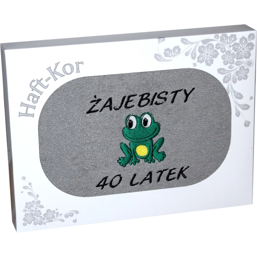 RĘCZNIK 70x140 Z HAFTEM NA PREZENT 40 URODZINY