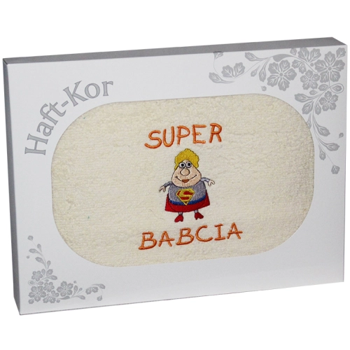 RĘCZNIK Z HAFTEM DLA DZIEŃ BABCI 70x140 NA PREZENT