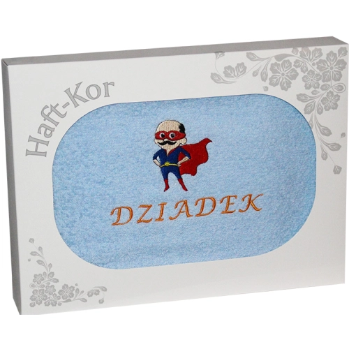 RĘCZNIK Z HAFTEM DZIEŃ DZIADKA 70x140 NA PREZENT