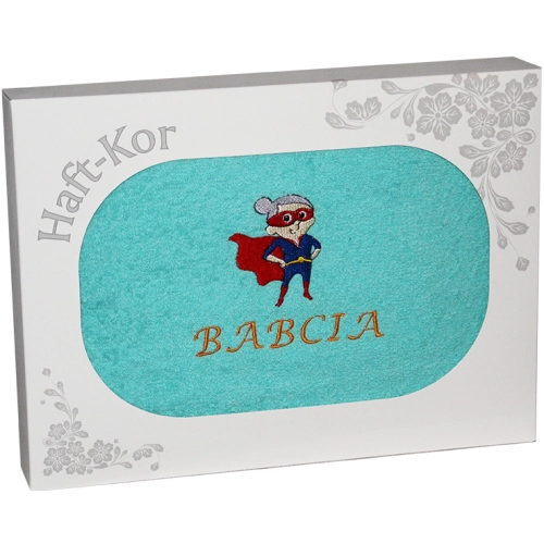 RĘCZNIK Z HAFTEM DLA DZIEŃ BABCI 70x140 NA PREZENT