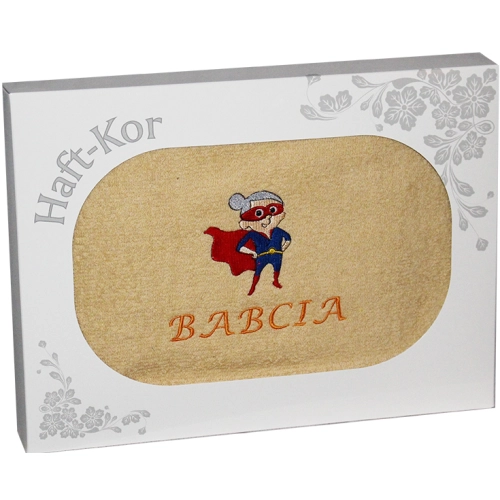 RĘCZNIK Z HAFTEM DLA DZIEŃ BABCI 70x140 NA PREZENT