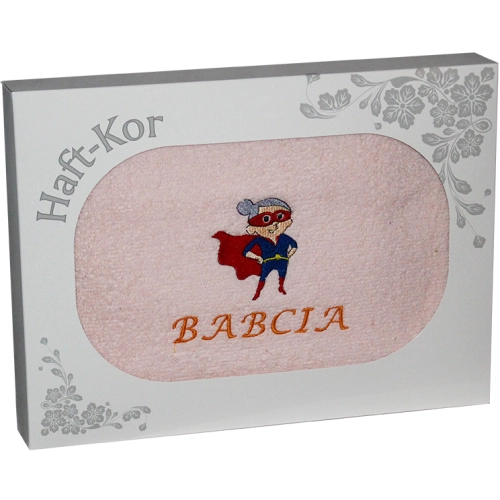 RĘCZNIK Z HAFTEM DLA DZIEŃ BABCI 70x140 NA PREZENT