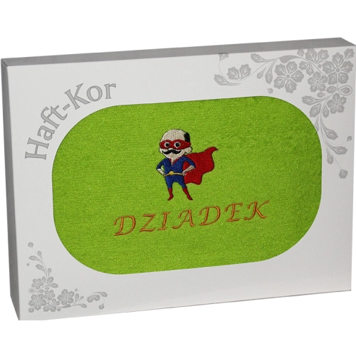 RĘCZNIK Z HAFTEM DZIEŃ DZIADKA 70x140 NA PREZENT