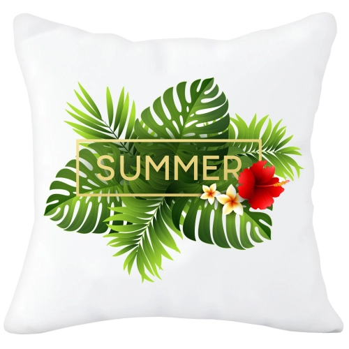 PODUSZKA  40x40 Z NADRUKIEM SUMMER LIŚĆ