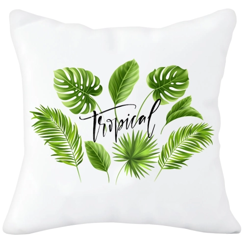 PODUSZKA  40x40 Z NADRUKIEM SUMMER LIŚĆ