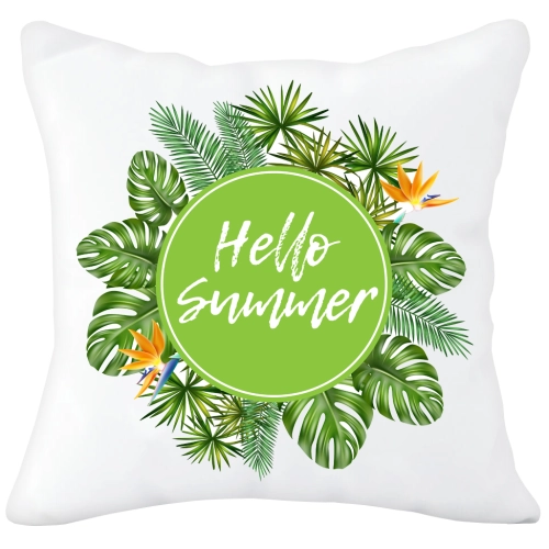PODUSZKA  40x40 Z NADRUKIEM SUMMER LIŚĆ