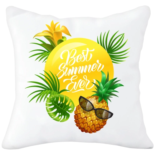 PODUSZKA  40x40 Z NADRUKIEM SUMMER LIŚĆ