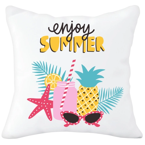 PODUSZKA  40x40 Z NADRUKIEM SUMMER LIŚĆ